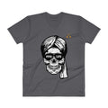 PindLife Skull Singh V-Neck T-Shirt, Punjabi Graphic Tee design