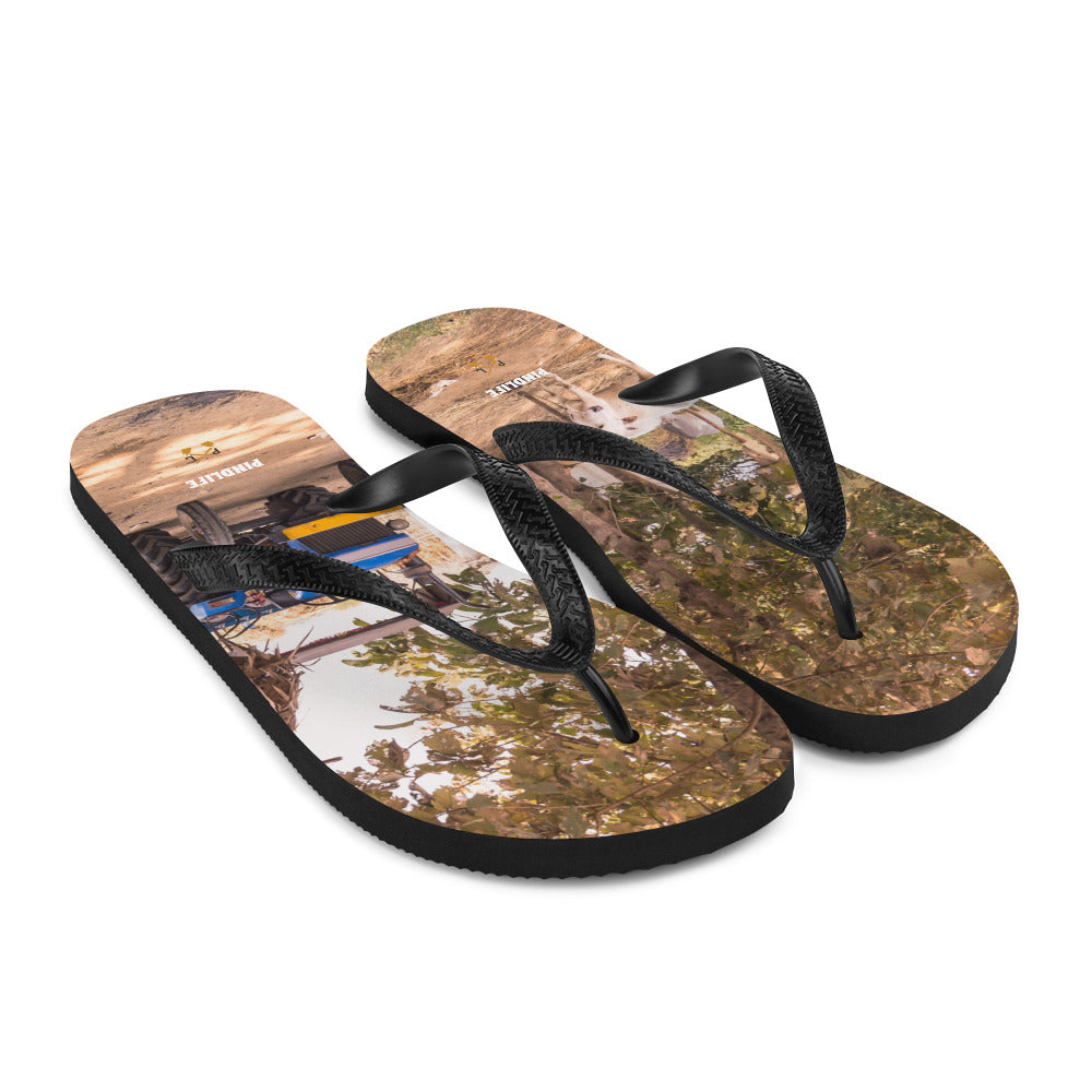 PindLife Tractor Flip Flops, Punjabi Farm Summer Sandals design