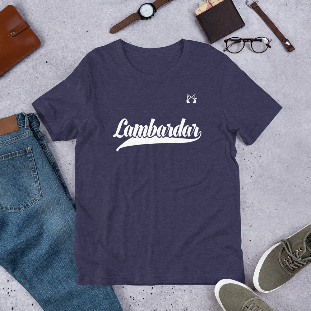 PindLife Lambardar T-Shirt, Punjabi Village Title Tee design, alternate view