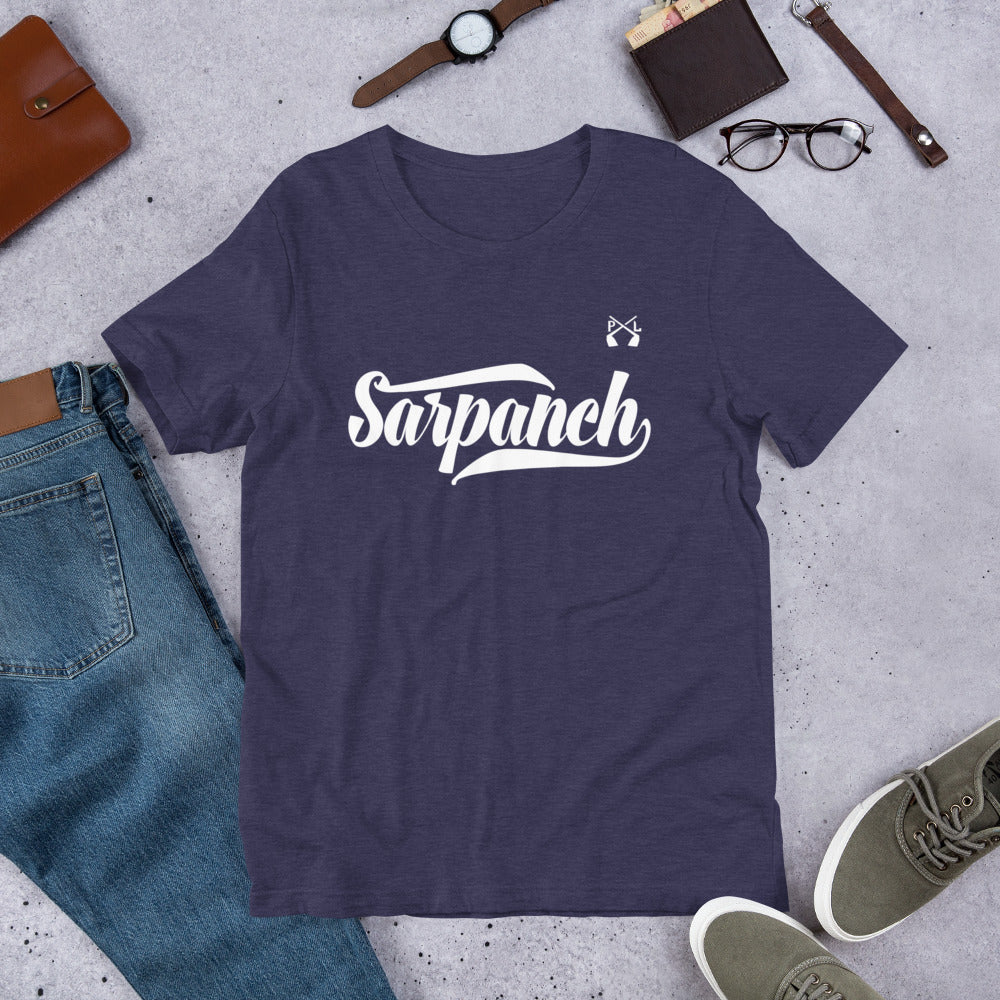 PindLife Sarpanch T-Shirt, Punjabi Village Head Tee design, alternate view