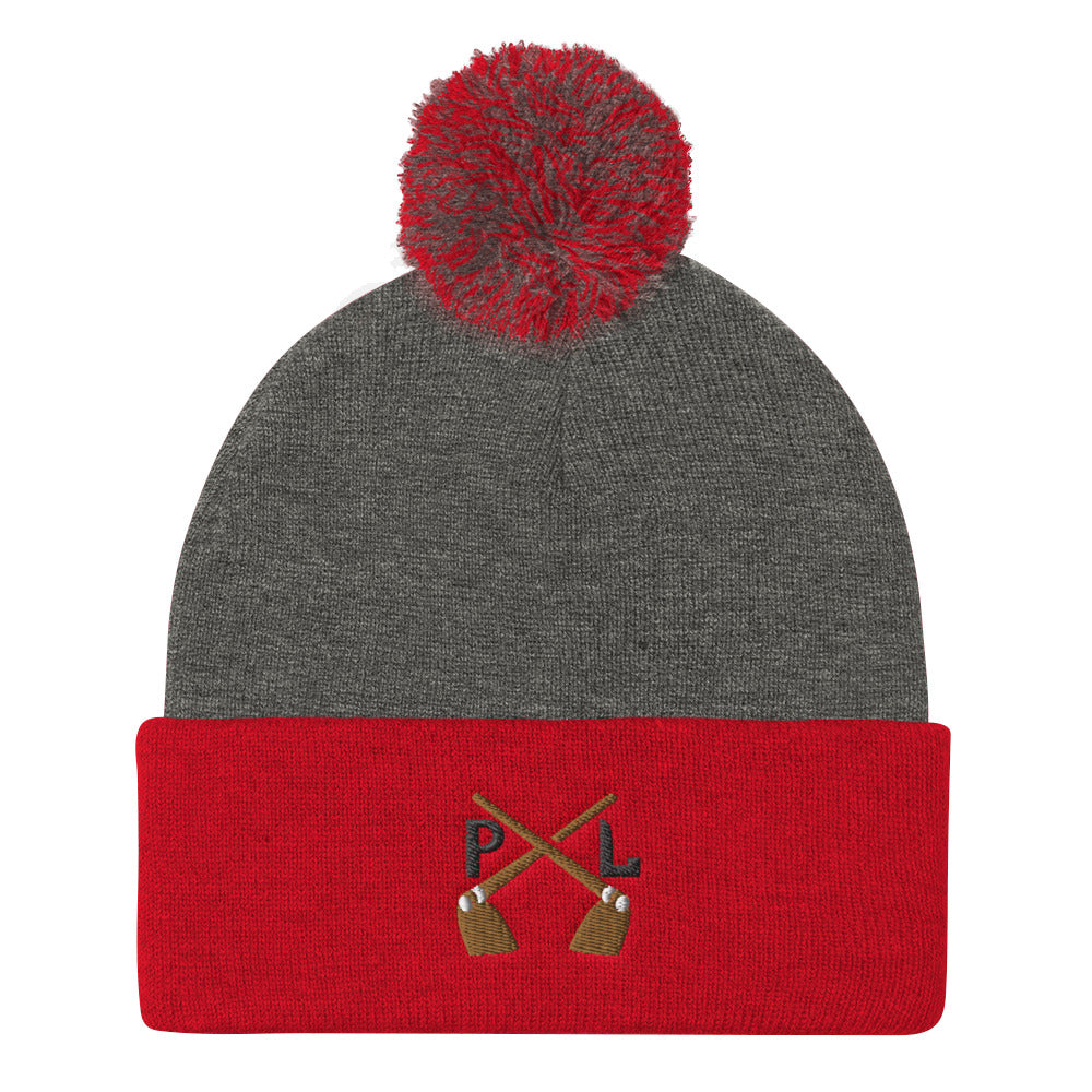 PindLife Pom Pom Knit Cap, Punjabi Winter Toque design, alternate view