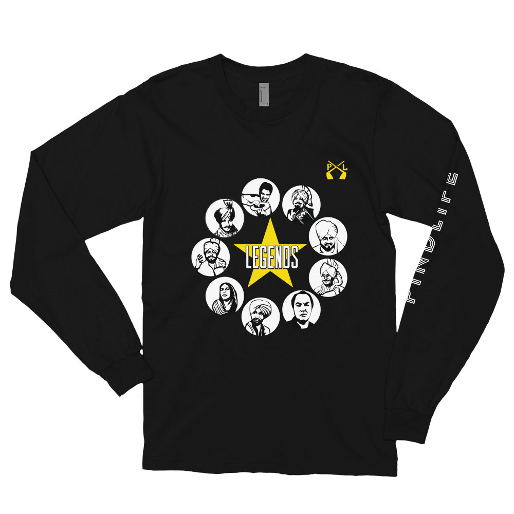 PindLife Legends Long Sleeve T-Shirt, Punjabi Music Tee design