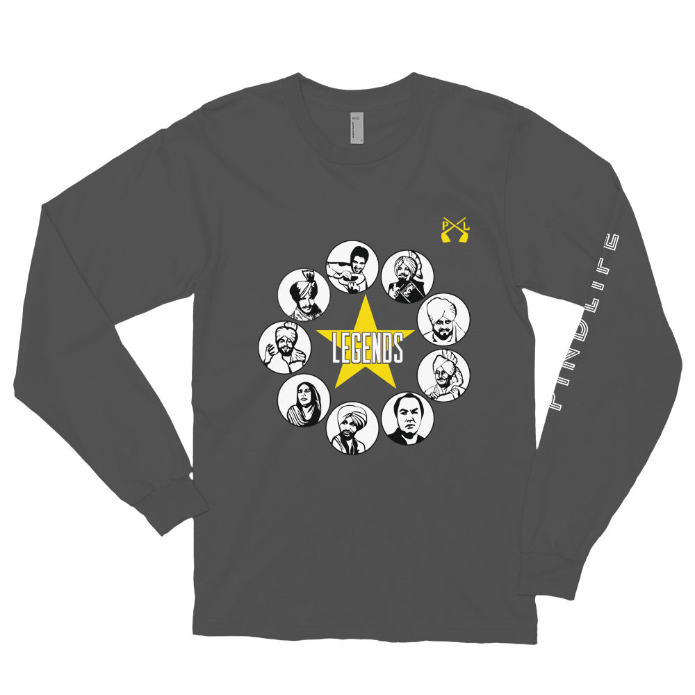 PindLife Legends Long Sleeve T-Shirt, Punjabi Music Tee design, alternate view