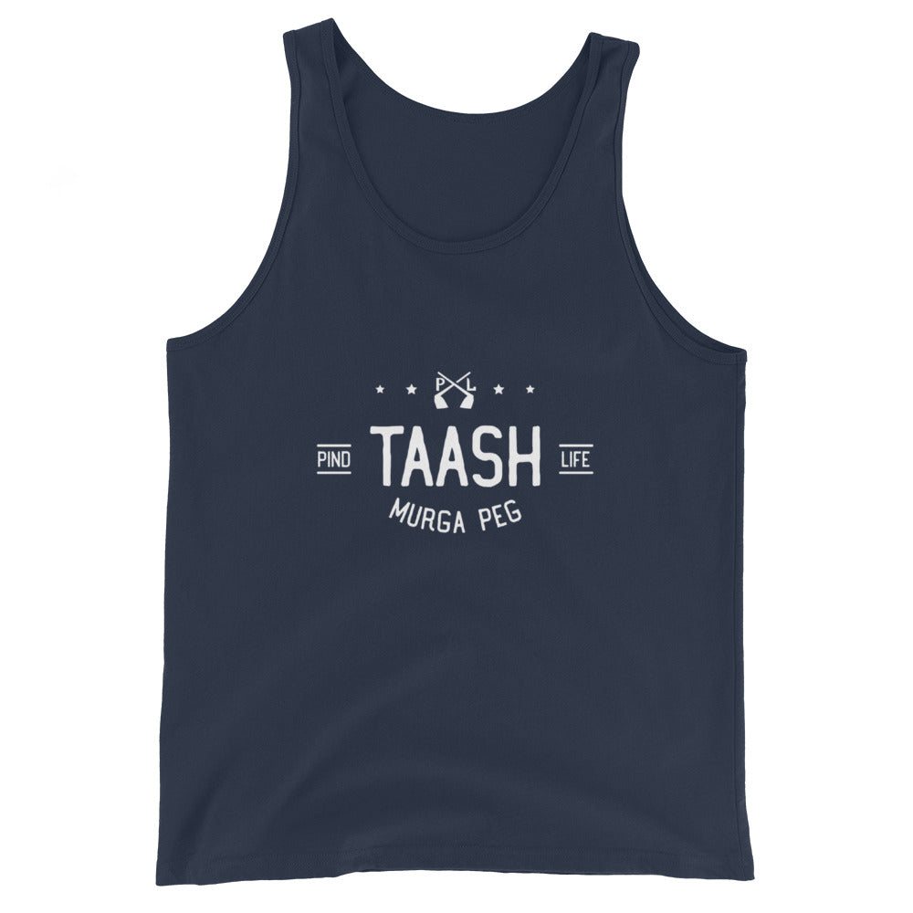 PindLife Taash Murga Peg Tank Top, Punjabi Card Night Vest design, alternate view