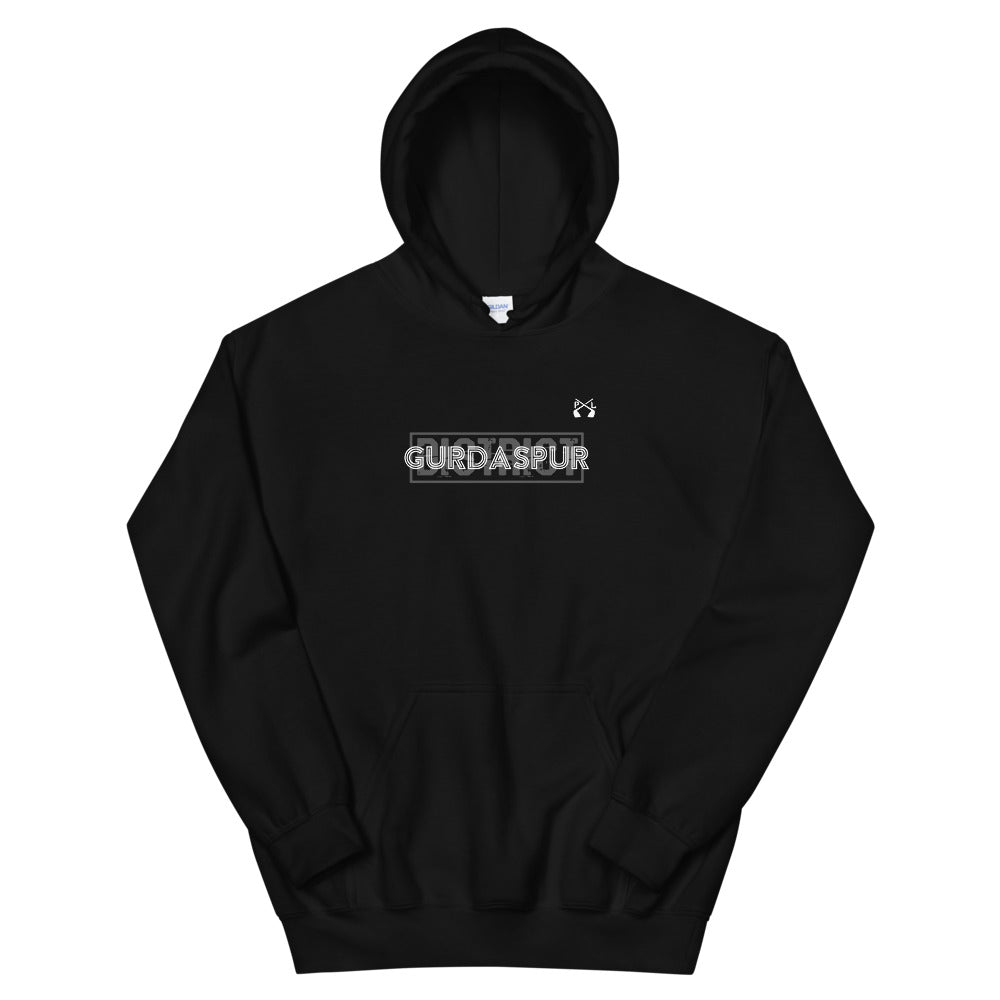 PindLife District Gurdaspur Hoodie, Majha Punjab design, alternate view