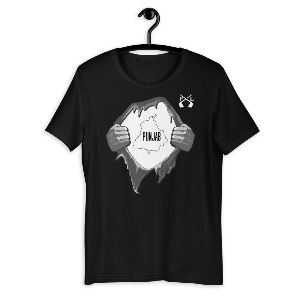 PindLife Punjab T-Shirt, Distressed Punjabi Pride Tee design