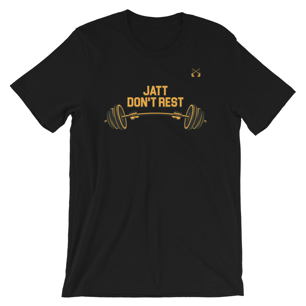 PindLife Jatt Don't Rest Men's T-Shirt, Punjabi Work Ethic Tee design