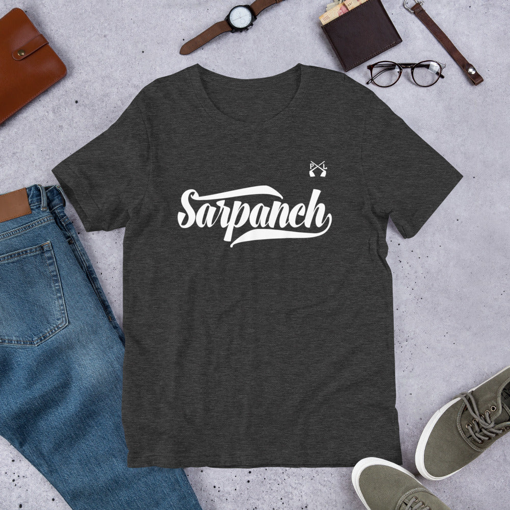 PindLife Sarpanch T-Shirt, Punjabi Village Head Tee design, alternate view