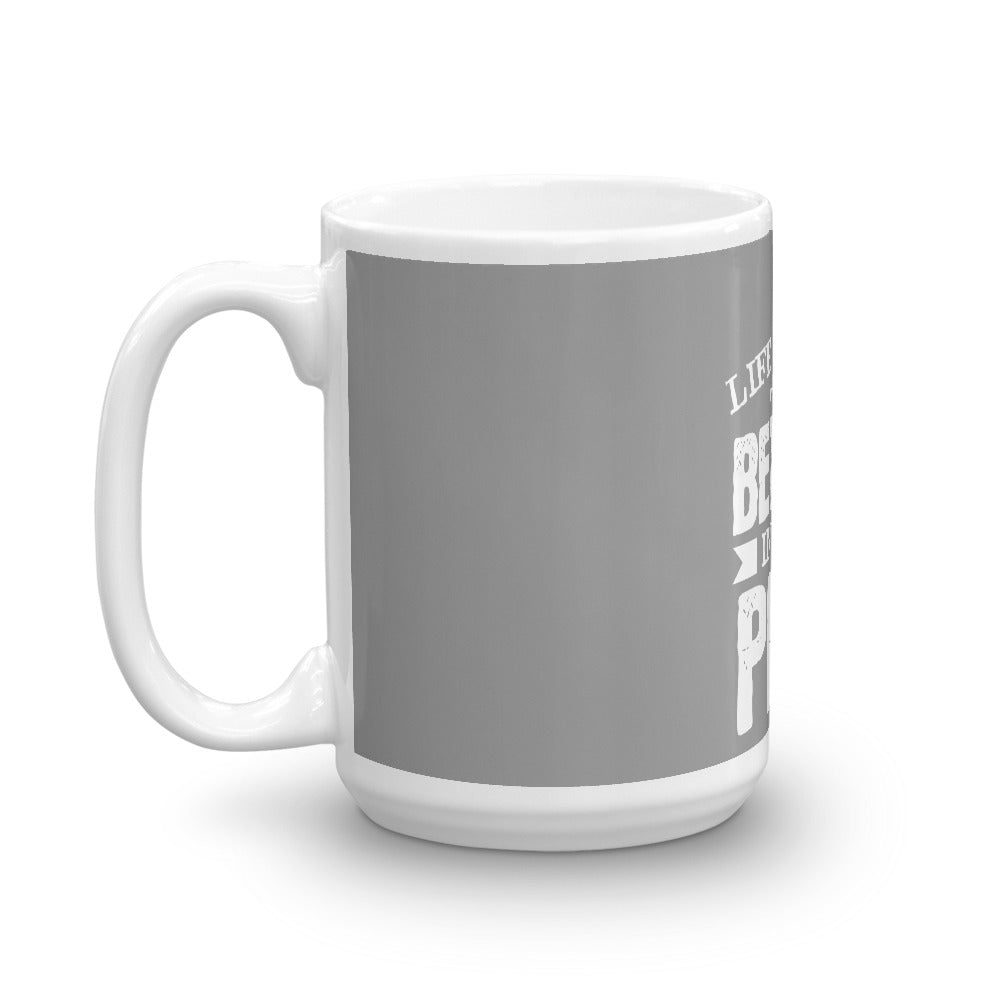 PindLife Life Is Just Better In The Pind Mug, Punjabi Gift design, alternate view