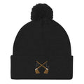 PindLife Pom Pom Knit Cap, Punjabi Winter Toque design, alternate view