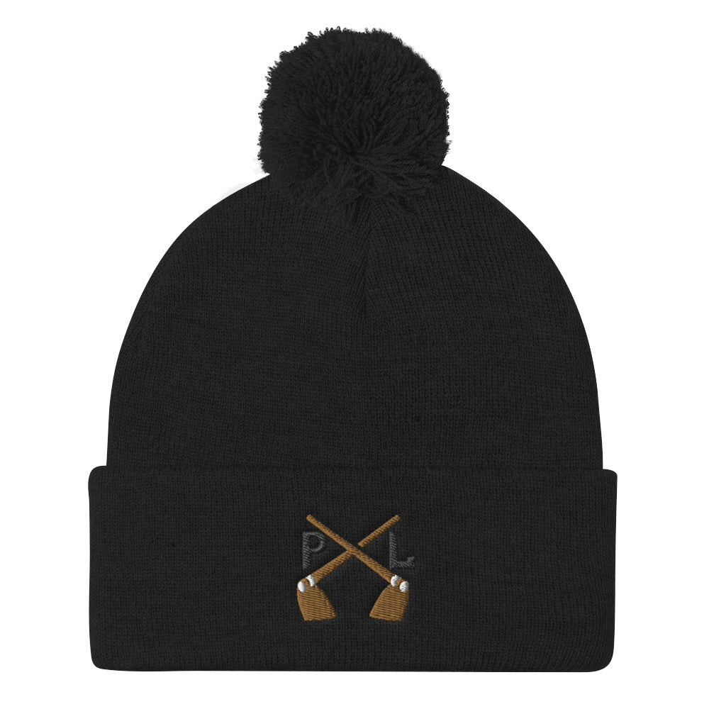 PindLife Pom Pom Knit Cap, Punjabi Winter Toque design, alternate view