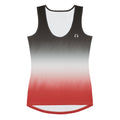 PindLife Women's Stripe Tank Top, Black/White/Red design
