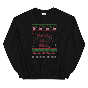 PindLife Peg Sheg La La Baliye Ugly Sweater, Punjabi Holiday design