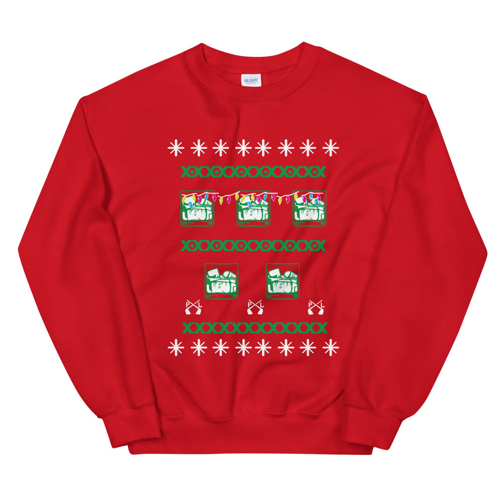 PindLife Peg On The Rocks Ugly Sweater, Punjabi Holiday Sweater design