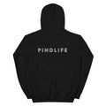 PindLife District Mohali Hoodie in black, Puadh Punjab