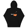PindLife Malwa Hoodie (English) in black, front view, Punjab Region