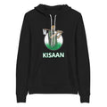 PindLife Kisaan Hoodie in black, front view, Punjabi Farmer Pride Sweatshirt