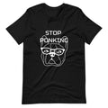 PindLife Stop Ponking T-Shirt in black, front view, Funny Punjabi Slang Tee
