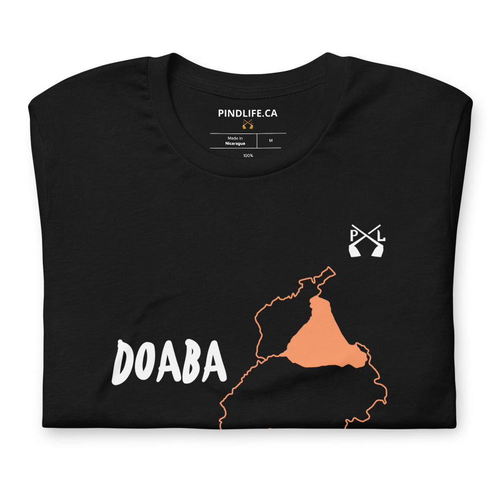 PindLife Doaba T-Shirt in black, front view, Punjab Region