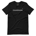 PindLife Chandigarh T-Shirt in black, front view, Punjabi Pride, City Beautiful