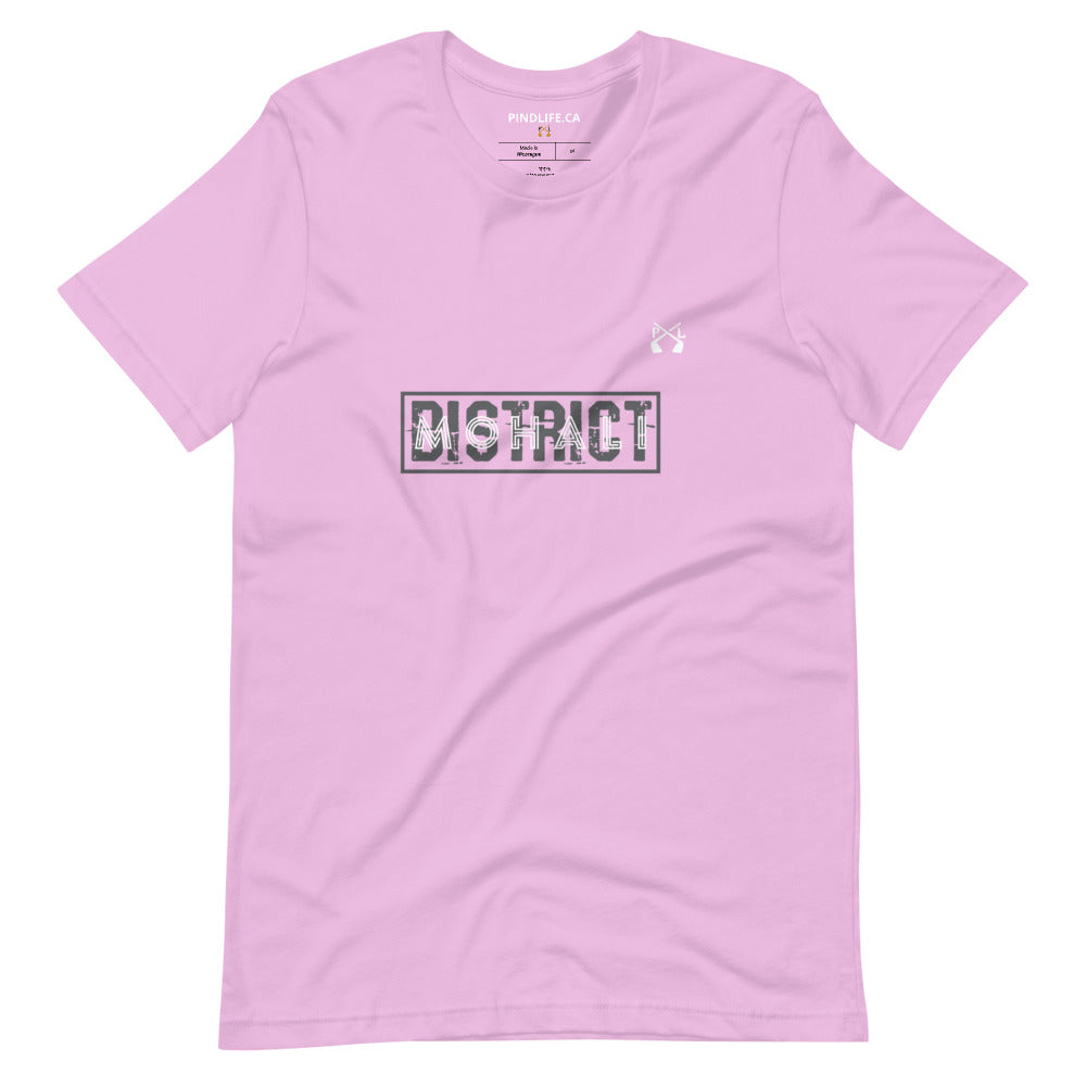 PindLife District Mohali T-Shirt in lilac, front view, Puadh Punjab