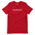 PindLife Chandigarh T-Shirt in red, front view, Punjabi Pride, City Beautiful
