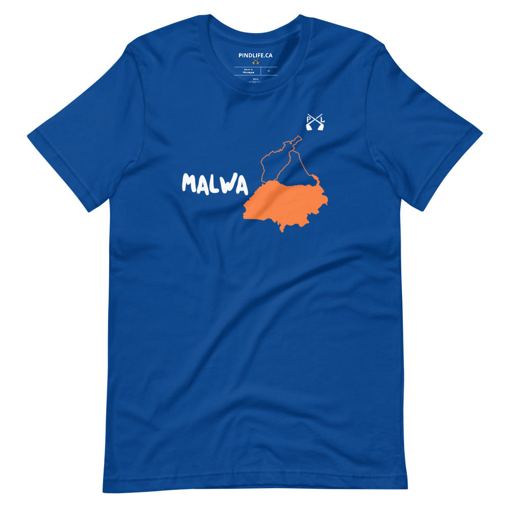 PindLife Malwa T-Shirt in true royal, front view, Punjab Region