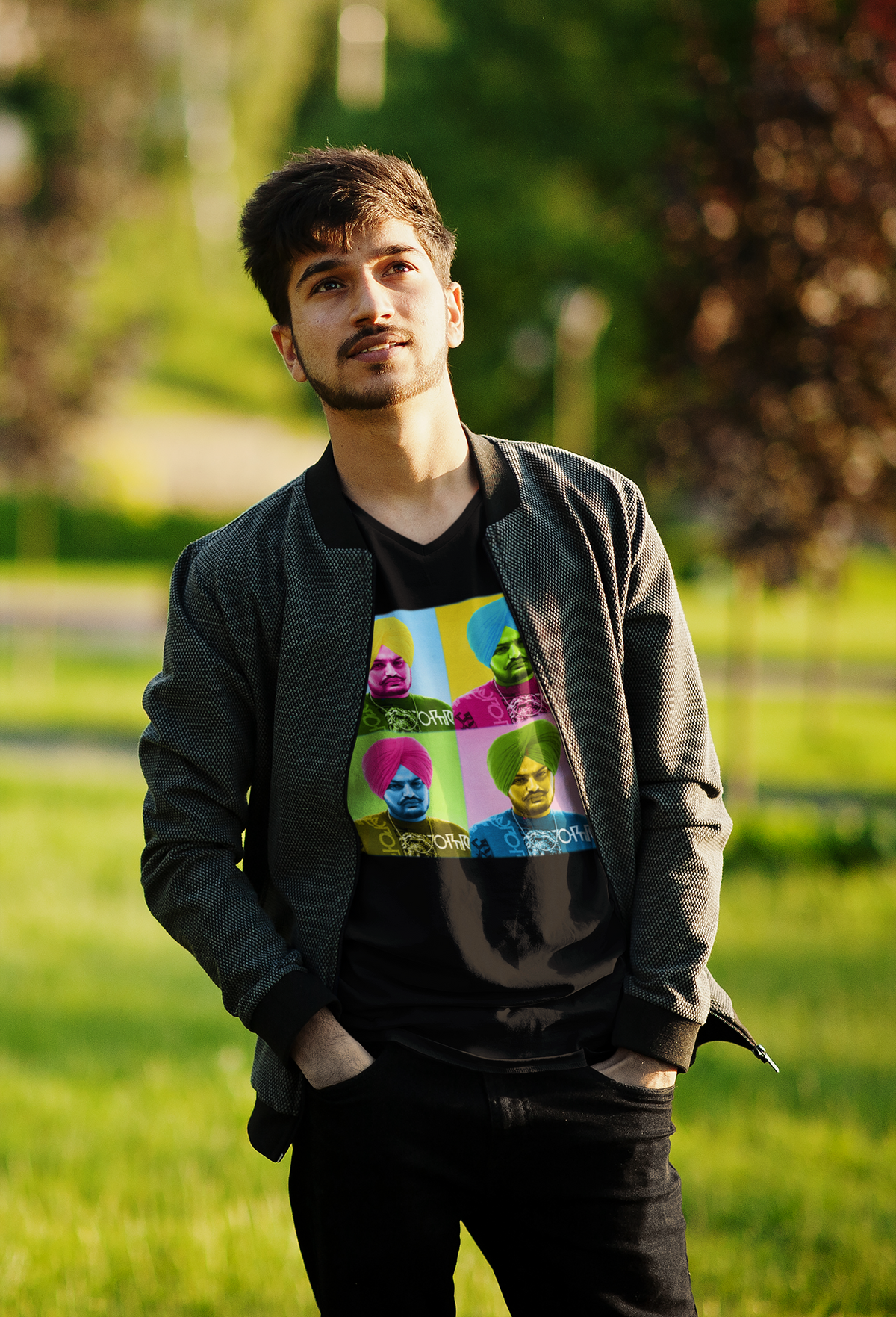 PindLife Sidhu Moosewala Graphics T-Shirt, Punjabi Tribute Tee design, alternate view